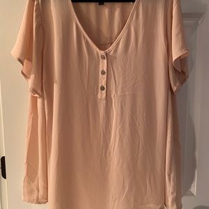 Blush blouse with button - Torrid
